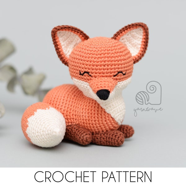 CROCHET PATTERN Flinn the Fox crochet amigurumi stuffed animal plush toy / Handmade gift