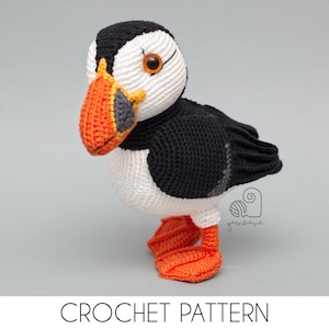 CROCHET PATTERN Peppe the Puffin crochet amigurumi stuffed animal plush toy / Handmade gift