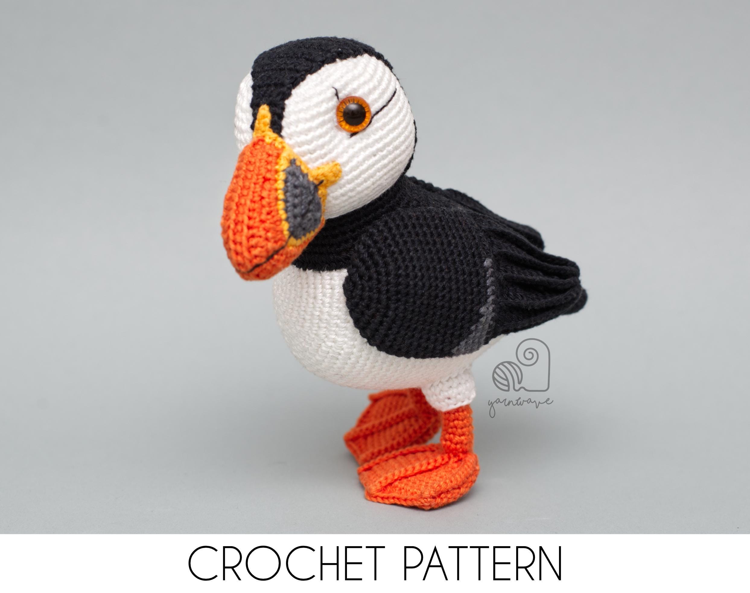 CROCHET PATTERN Peppe the Puffin crochet amigurumi stuffed animal plush toy / Handmade gift