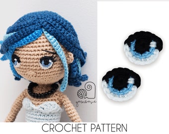 CROCHET PATTERN Eyes for amigurumi dolls / beautiful crochet eyes