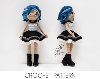 Crochet Doll Pattern: Roxy Amigurumi Girl (PDF Pattern)
