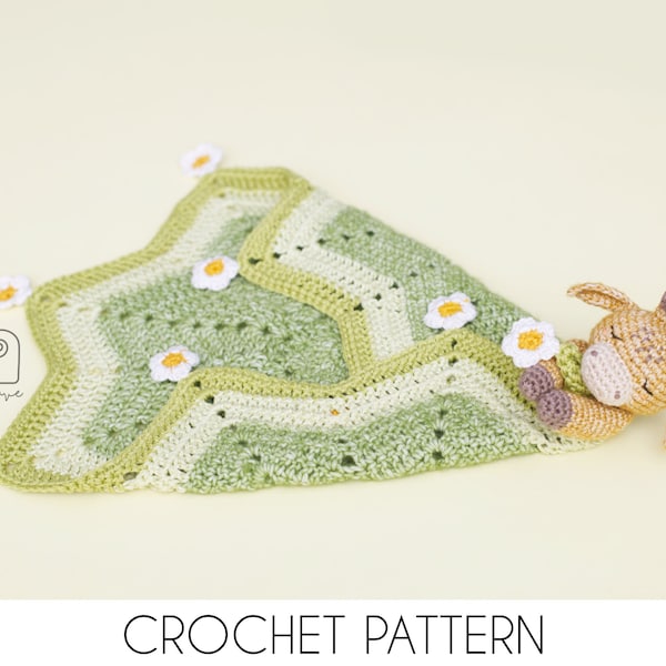 CROCHET PATTERN Ginny the Giraffe crochet amigurumi lovey security comfort blanket / Handmade baby shower newborn gift