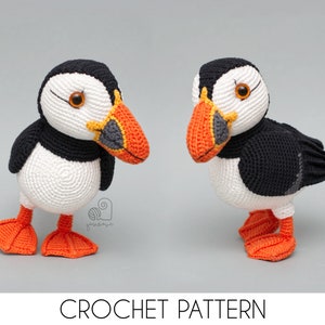 CROCHET PATTERN Peppe the Puffin crochet amigurumi stuffed animal plush toy / Handmade gift