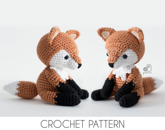 crochet animal stuffed fox fox lover amigurumi fox custom crochet doll gift for her crochet fox Fox toy