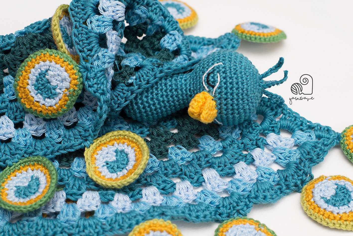 Crochet Pattern Patrick the Peacock crochet amigurumi