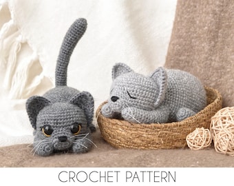 Crochet Pattern: Willow The British Shorthair Amigurumi Cat (PDF Download)