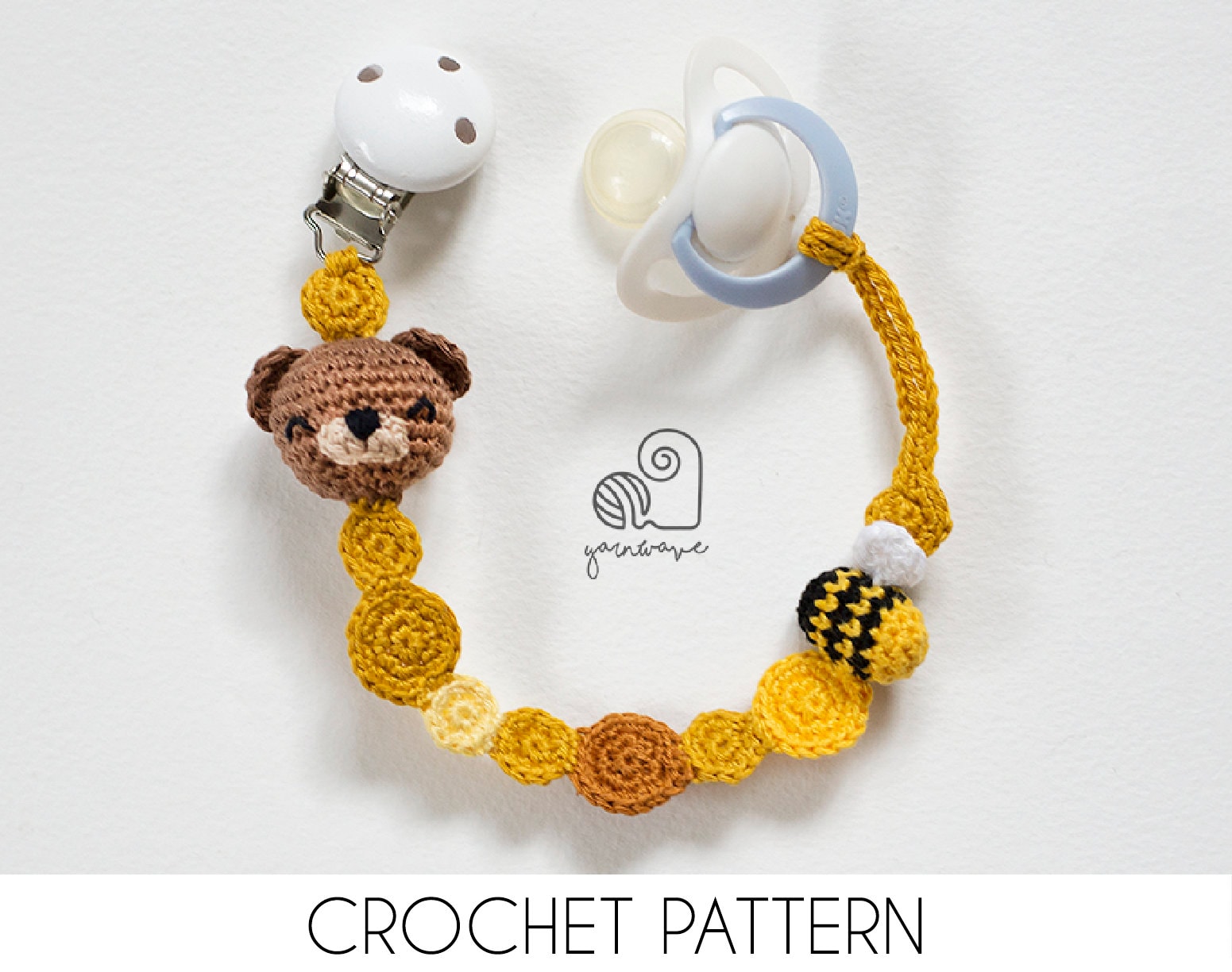 Vintage Crochet Handmade Baby Pacifier Clip Pacifier Chain - Temu