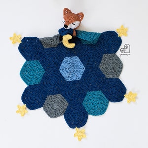 CROCHET PATTERN Lucy the Fox crochet amigurumi fox lovey security comfort blanket / Handmade baby shower newborn gift image 3