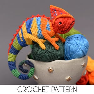 CROCHET PATTERN Vivi the Chameleon crochet amigurumi stuffed animal plush toy