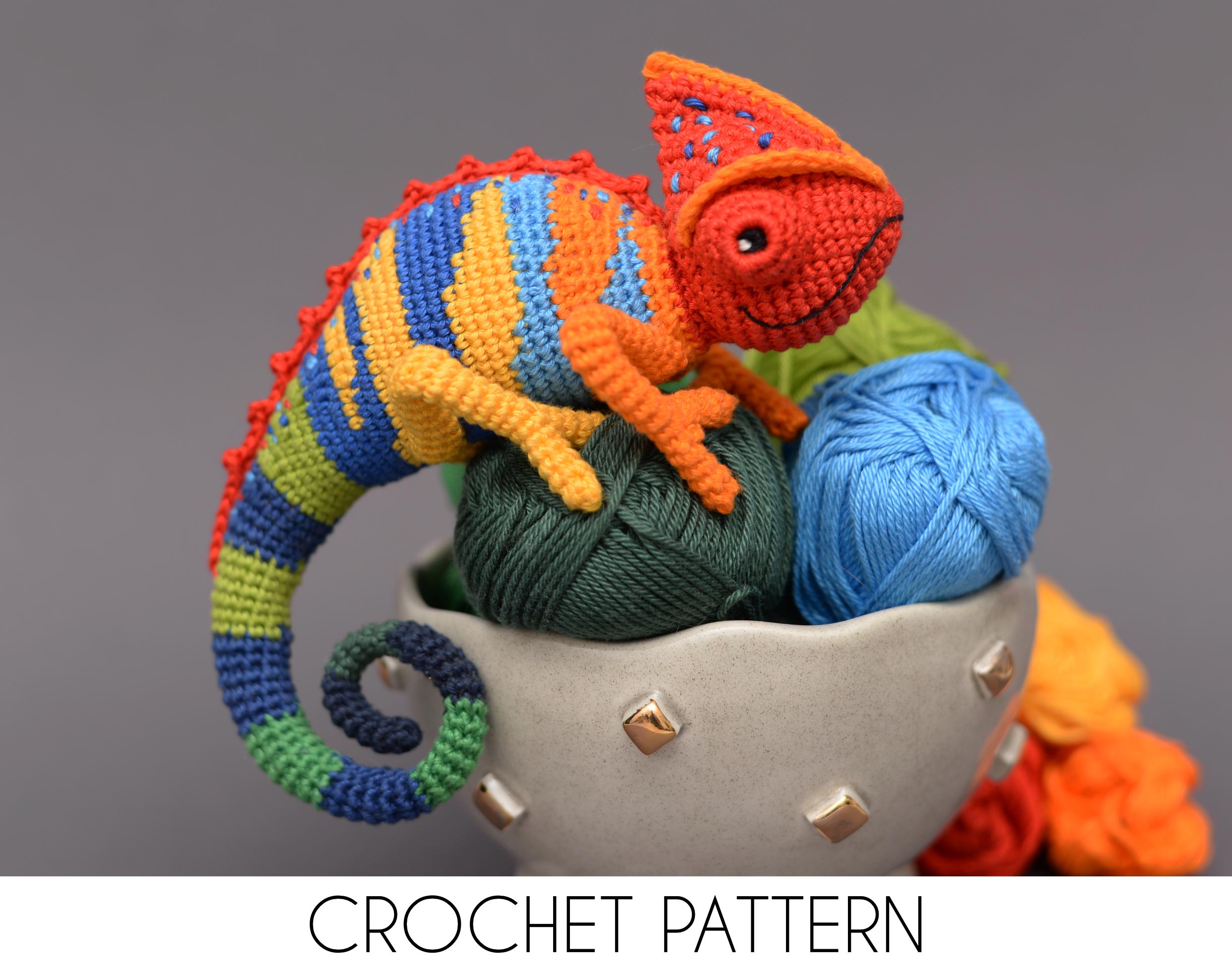 Crochet Pattern Vivi the Chameleon crochet amigurumi