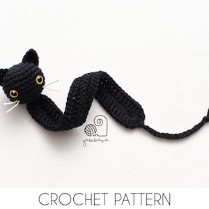 CROCHET PATTERN Cat Bookmark crochet amigurumi kitty bookmark / Handmade gift for book lovers