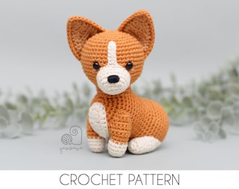 Corgi Crochet Pattern, Amigurumi Puppy Plush Toy (PDF Pattern)