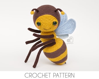 Honey Bee Crochet Pattern, Amigurumi Plush Toy (PDF Pattern)