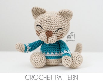 Crochet Cat Amigurumi Pattern, Neko Plush Toy (PDF Pattern)