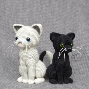 CROCHET PATTERN Luna the Cat crochet amigurumi kitty kitten stuffed plush toy / Handmade gift image 4