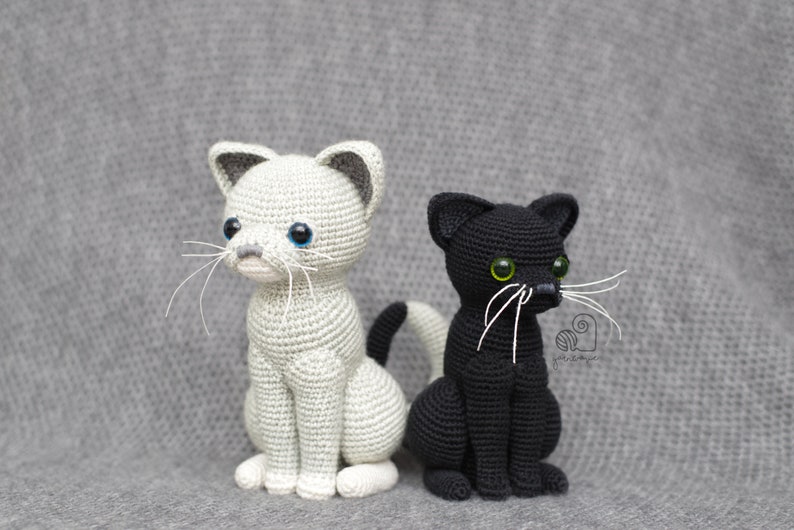 CROCHET PATTERN Luna the Cat crochet amigurumi kitty kitten stuffed plush toy / Handmade gift image 4