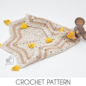 CROCHET PATTERN Max the Mouse crochet amigurumi lovey security comfort blanket / Handmade baby shower newborn gift