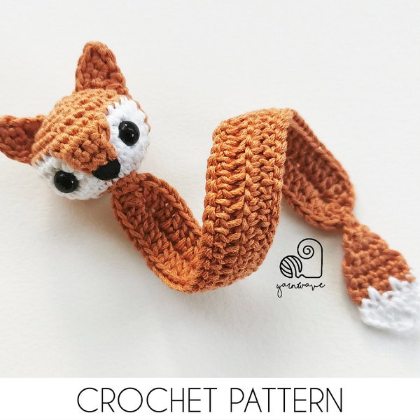 CROCHET PATTERN Simple Fox Bookmark crochet amigurumi bookmark / Handmade gift for book lovers