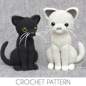 CROCHET PATTERN Luna the Cat crochet amigurumi kitty kitten stuffed plush toy / Handmade gift image 1