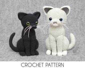 CROCHET PATTERN Luna the Cat crochet amigurumi kitty kitten stuffed plush toy / Handmade gift