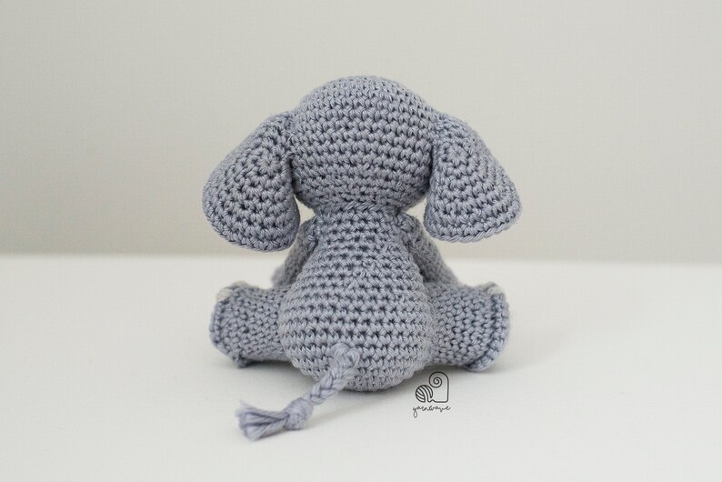 CROCHET PATTERN Joe the Elephant crochet amigurumi stuffed safari animal plush toy / Handmade gift image 5
