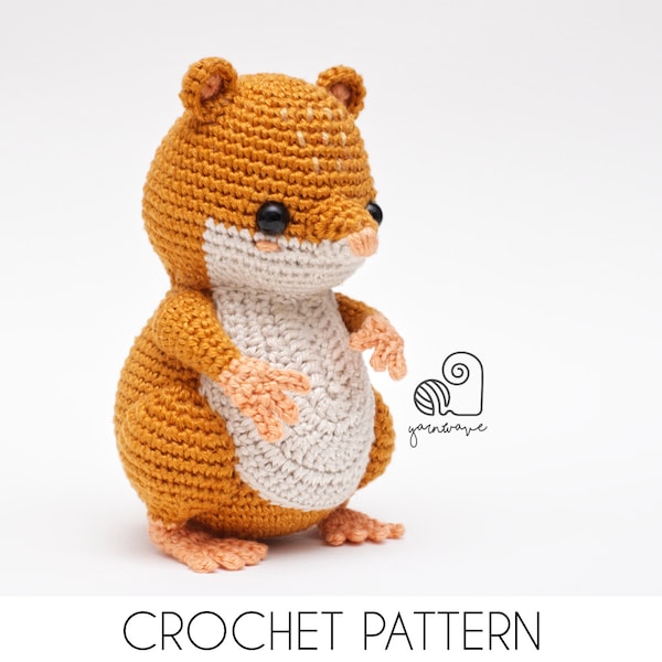 CROCHET PATTERN Harley the Hamster crochet amigurumi stuffed animal plush toy / Handmade gift