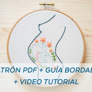 PDF Pattern + Maternity Embroidery Video Tutorial "Gestation Volume I" + Embroidery Guide