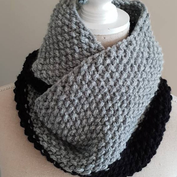 Isa, Snood double tricoté main