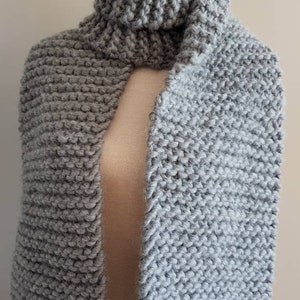 Chunky knit wool scarf