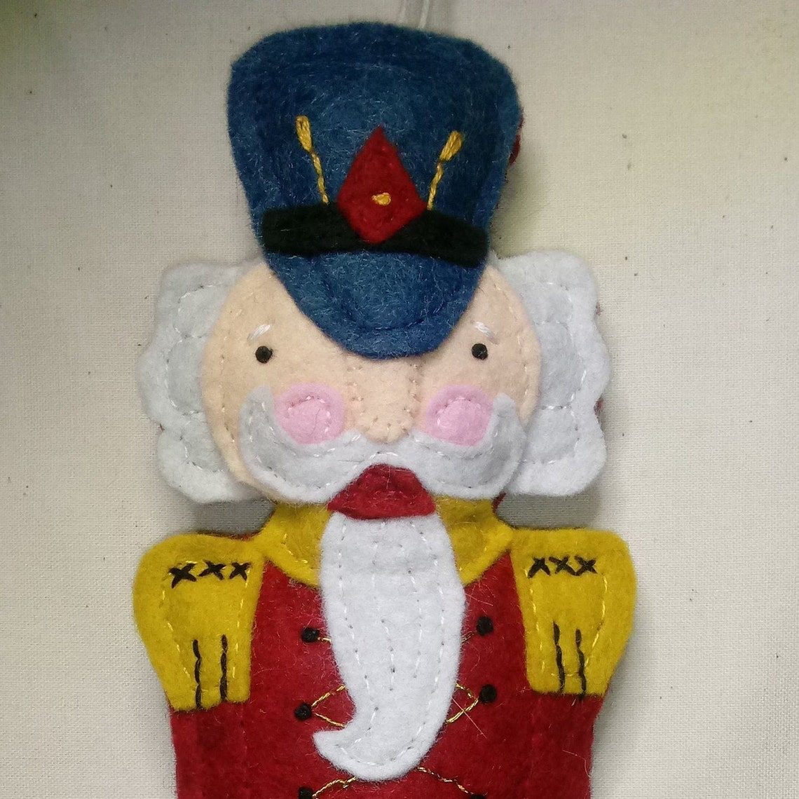 Nutcracker Handsewn Felt Ornament Christmas tin soldier Etsy