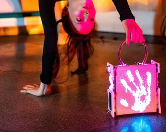BLANKLIGHT, Experimental Cyberpunk Bag, LED Powerbank, Flashlight, Futuristic Bag, Wireless Charger, Cosplay Purse, Techno Festival Bag