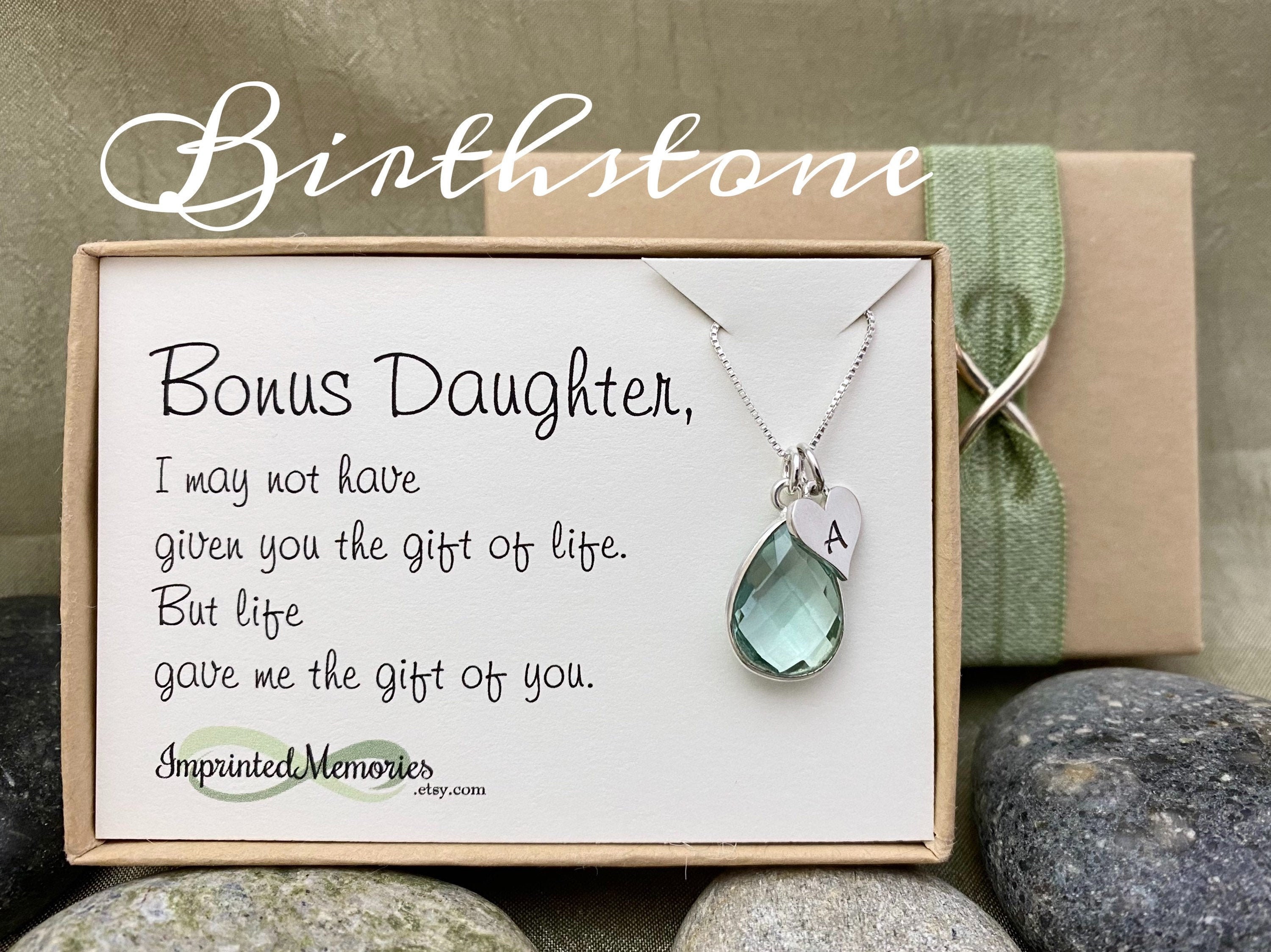 Bonus Daughter Gift Birthstone Necklace 