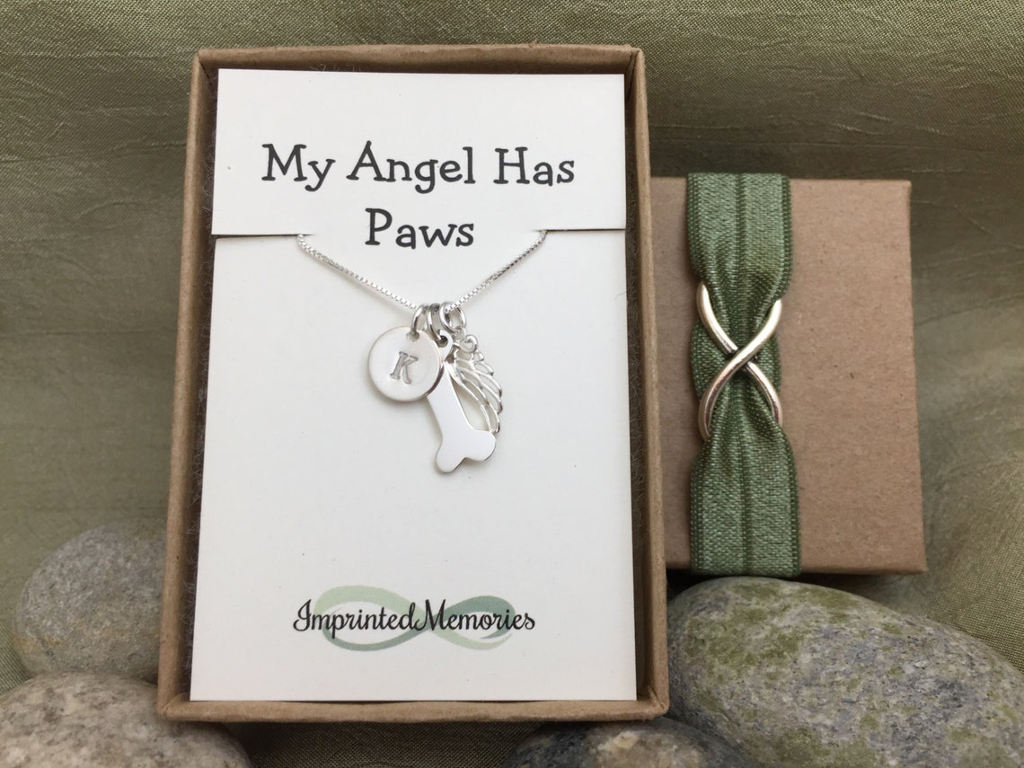 In Memory of a dog Necklace Sterling Silver Dog Memorial Etsy