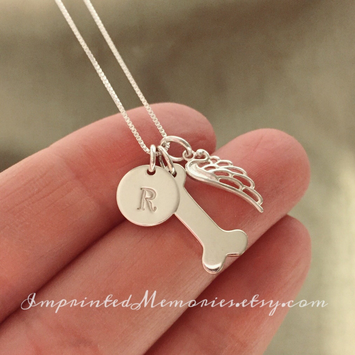 In Memory of a dog Necklace Sterling Silver Dog Memorial Etsy