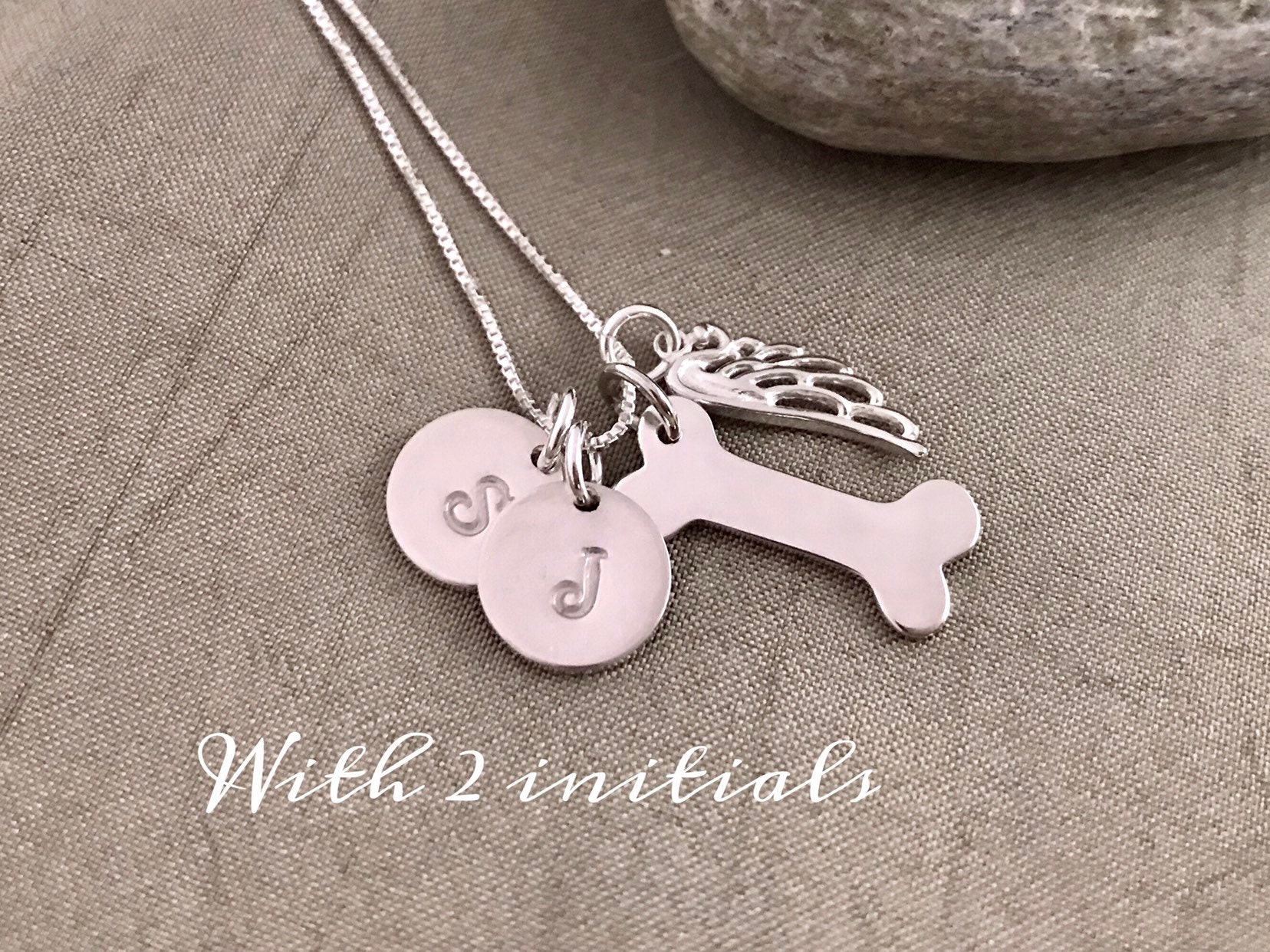 In Memory of a dog Necklace Sterling Silver Dog Memorial Etsy