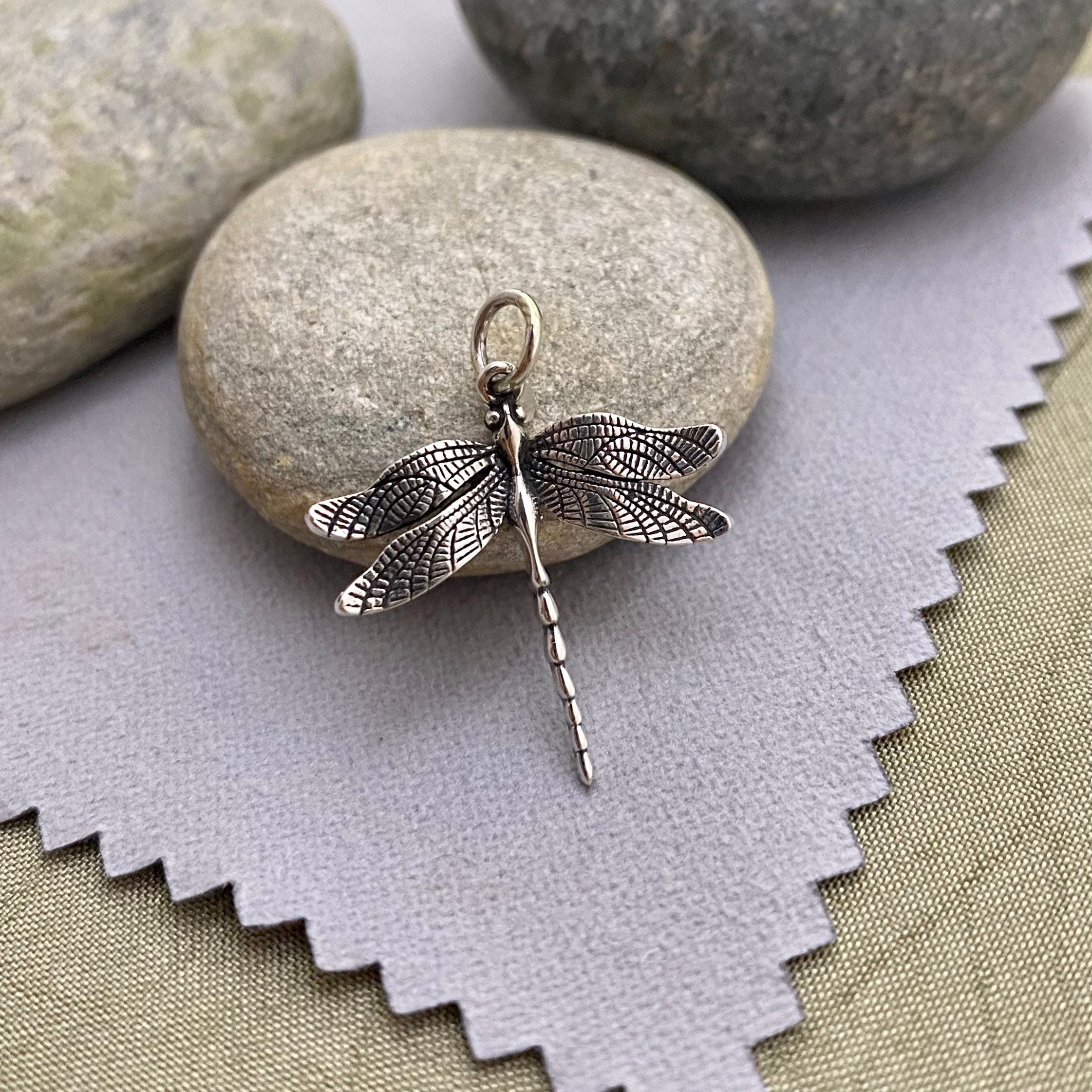Sterling Silver Dragonfly Necklace Dragonfly Jewelry - Etsy