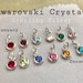 Tiny 5.5mm Thick SOLID Sterling SILVER Swarovski Crystal Birthstone Charm CLOSED Jumpring - For Bracelet or Necklace Gift for Girls