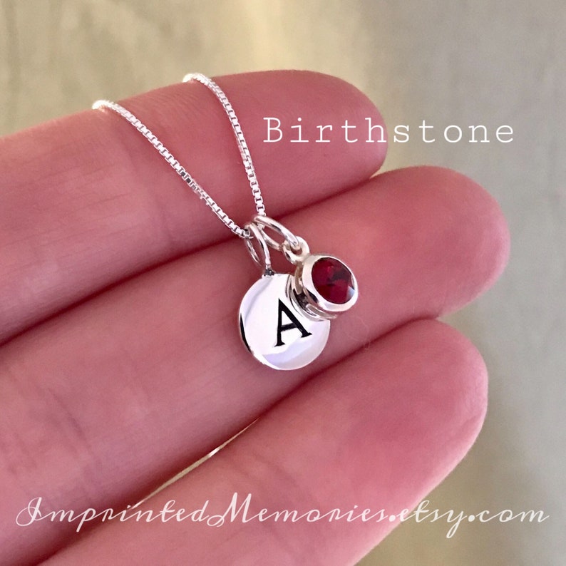 TINY Mother's Necklace Sterling Silver Personalized Necklace Gift for Mom For Wife from Baby Birthstone for New Mom Durable Chain image 5