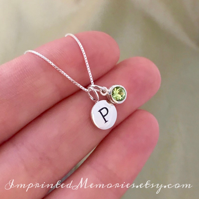 TINY Mother's Necklace Sterling Silver Personalized Necklace Gift for Mom For Wife from Baby Birthstone for New Mom Durable Chain image 8