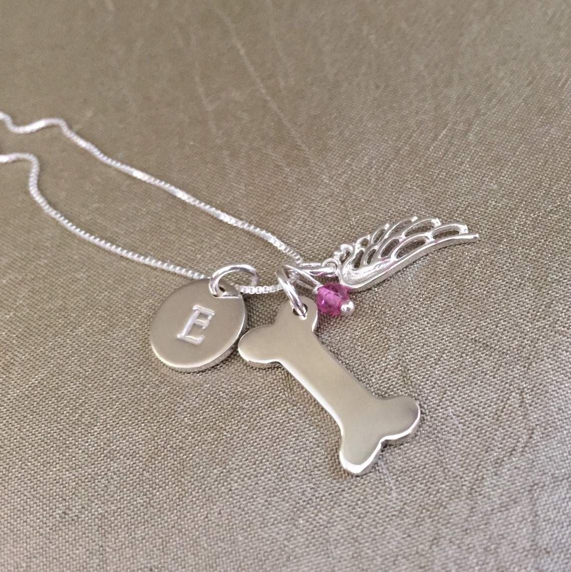 In Memory of a dog Necklace Sterling Silver Dog Memorial Etsy