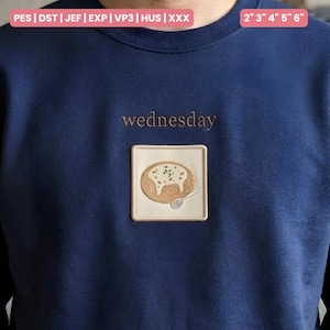 Diseño de bordado de marco con aplique de sopa de almejas, archivo de bordado de sopa del día, archivo digital "Prepárate conmigo", archivo digital "Food Lover Pes Dst Jef Vp3"