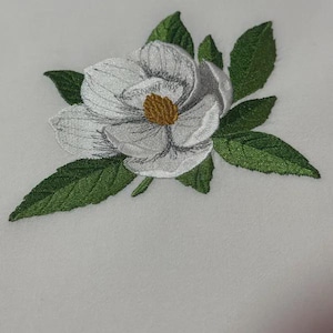 The Magnolia Flower Embroidery Design, Mississippi Flower State Machine Embroidery File, The Magnolia Floral, Instant Download Pes Dst image 3