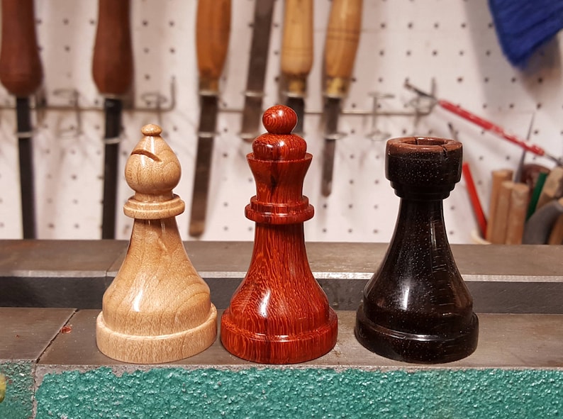 multiple colors available HANDMADE ACRYLIC CHESS Pieces look like Marble!