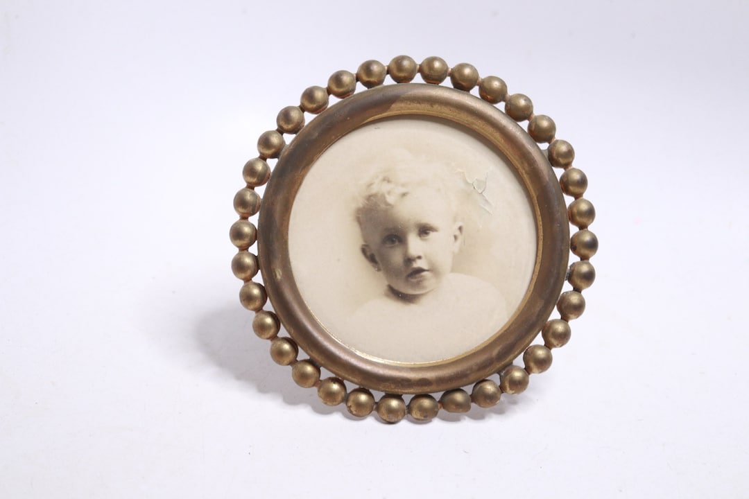 Antique Brass Photo Frame Stamped Brass Frame Victorian Brass Frame ...
