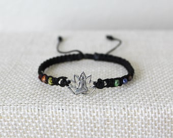 Very Nice Meditation and Lotus Flower Bracelet