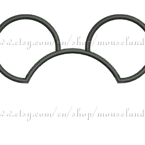 Cute Girly Mouse Ears Applique Monogram Design 2 Sizes 4X4 - Etsy