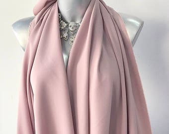Powder Pink stretch crepe fabric,  2 way stretch pebble crepe textured polyester spandex 150cm 60 inches