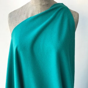 Green coat overcoat cape fabric pure wool image 1