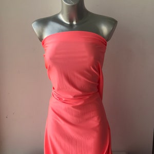 Neon Coral Spandex high performance fabric 4 way stretch costume fabric shiny luster spandex