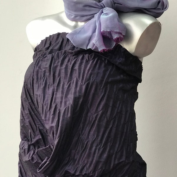 ruched taffeta fabric with backing, brocade, royal purple, black, anthracite, bridal, premium quality 140cm wide